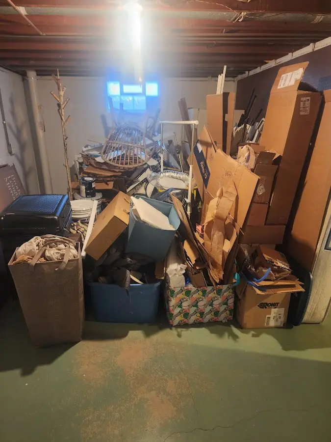 Roll-off dumpster container at job site for 6 Yard Dumpster Rental in Modesto